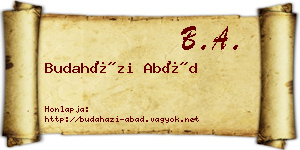 Budaházi Abád névjegykártya